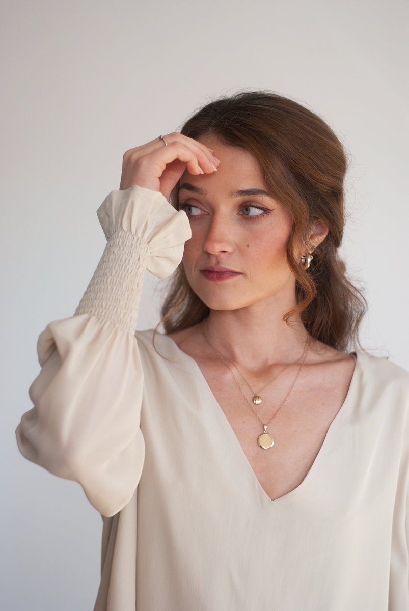 Bluzka Amore pastel butter yellow